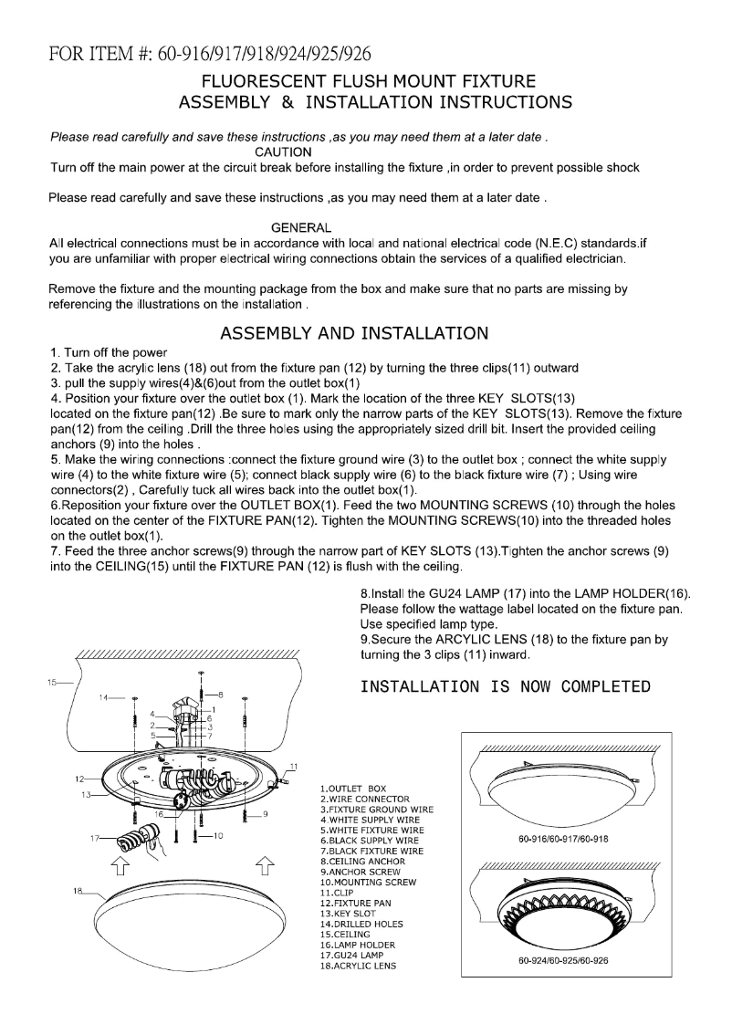 Página 1 del manual Manual de usuario NUVO Rustica 60/925