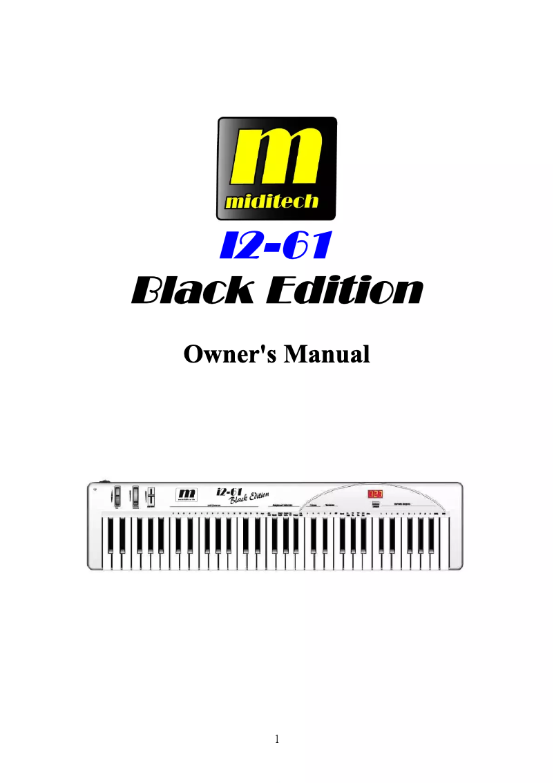 Image de la première page du manuel de l'appareil i2-61 Black Edition