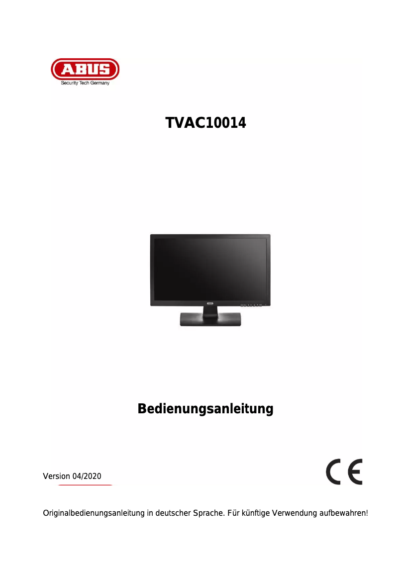 Page 1 de la notice Mode d'emploi Abus TVAC10014