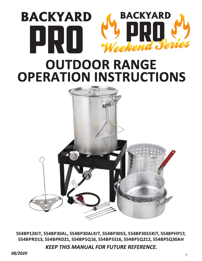 Image de la première page du manuel de l'appareil 554BP16SSKIT