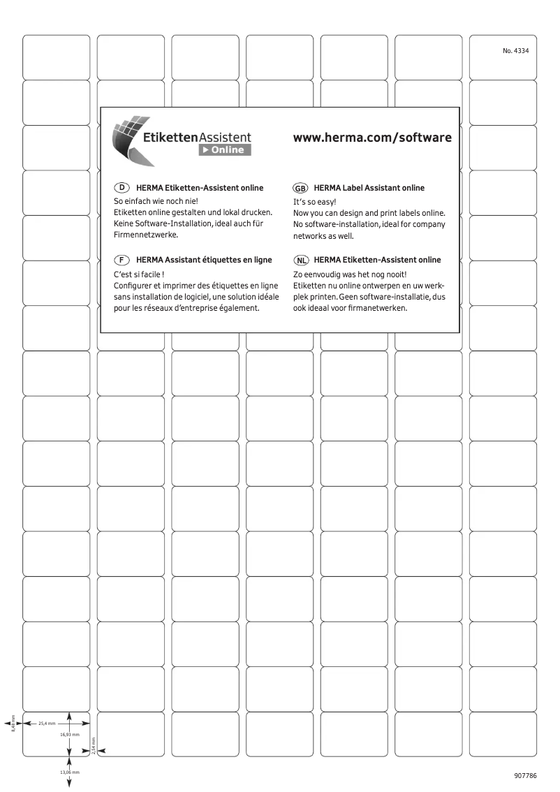 Page n°1 - Manuel utilisateur Herma 1091