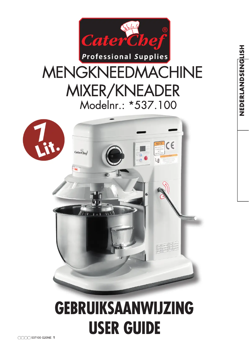Page n°1 - Manuel utilisateur CaterChef 537100