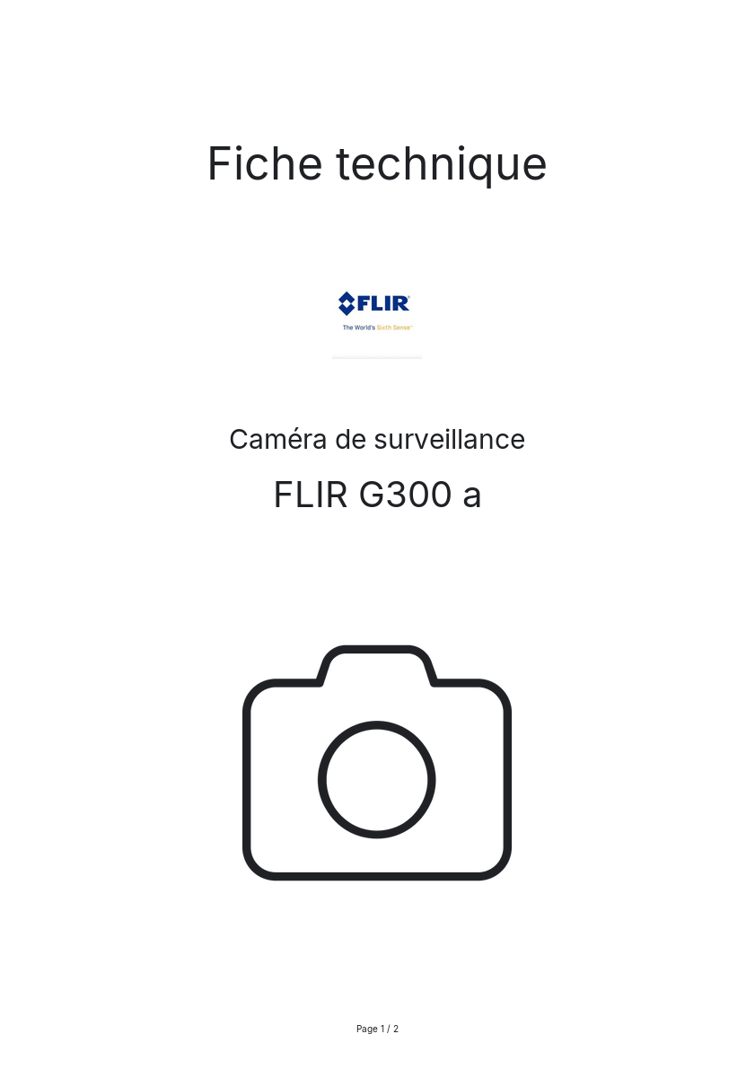 Image de la première page du manuel de l'appareil G300 a