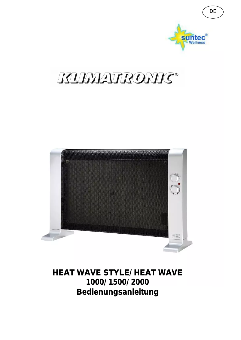 Page n°1 - Manuel utilisateur Suntec Heat Wave 1500