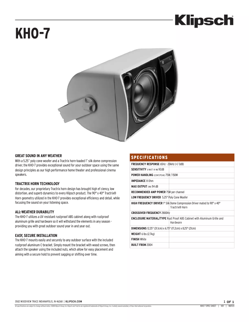 Image de la première page du manuel de l'appareil KHO-7
