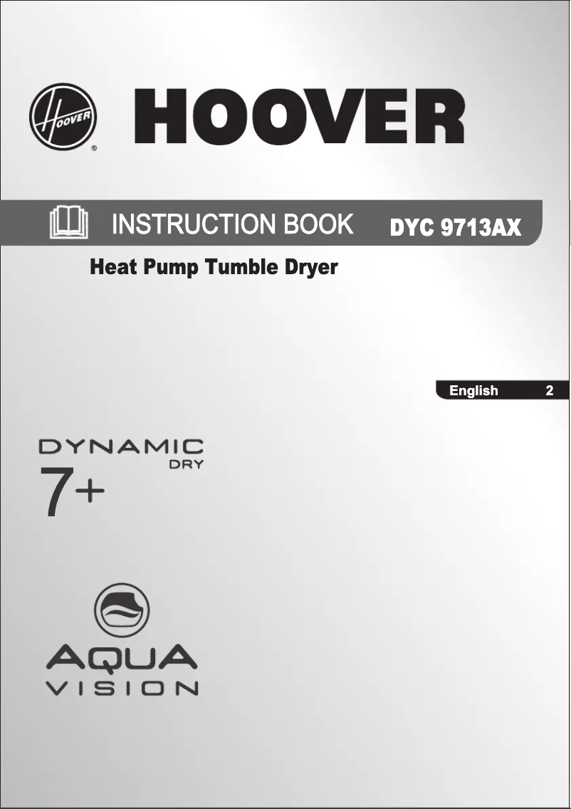 Page n°1 - Manuel utilisateur Hoover DYC 9713AX-AUS