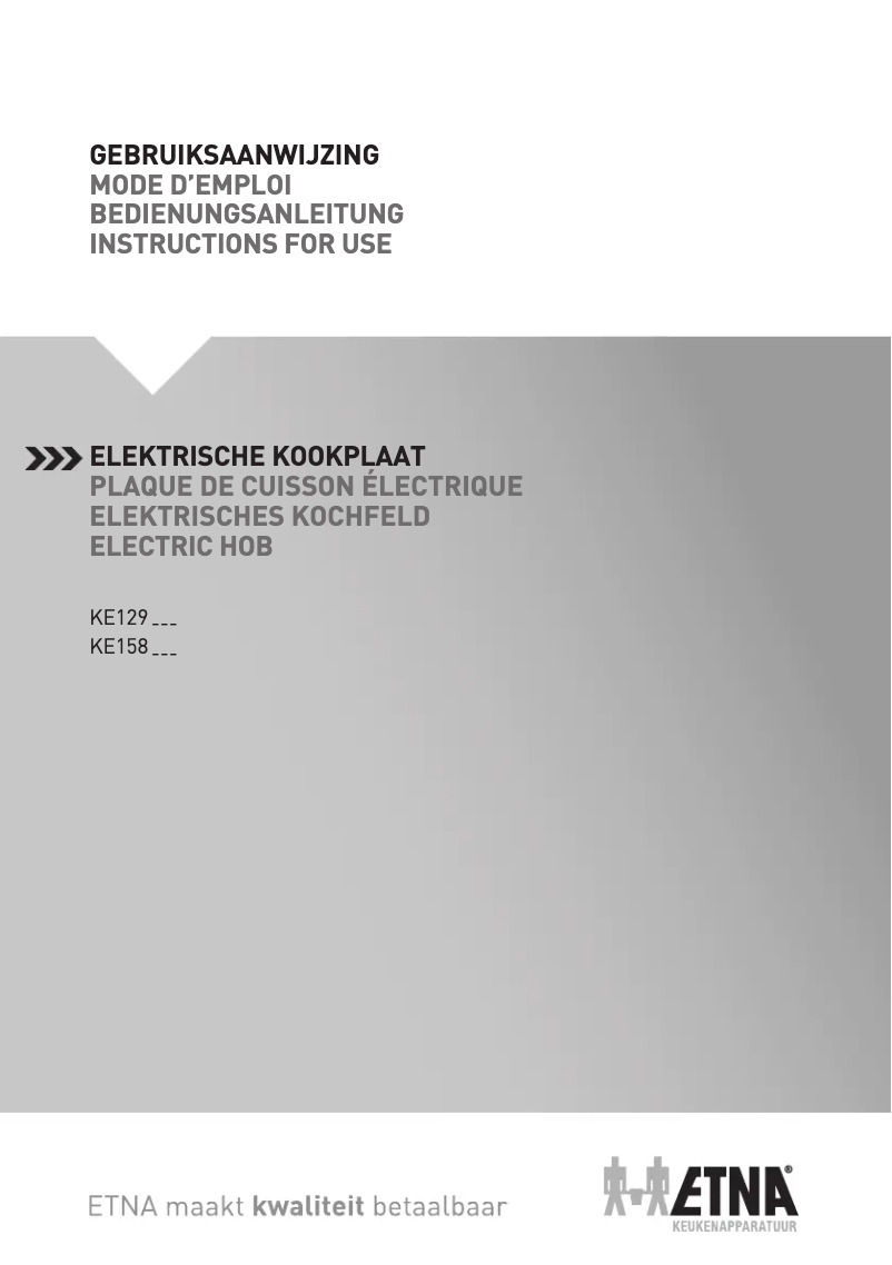Page 1 de la notice Manuel utilisateur Etna KE129RVS
