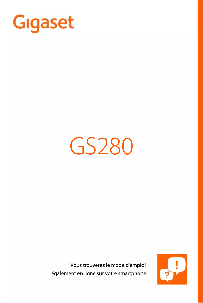 Page n°1 - Manuel utilisateur Gigaset GS280