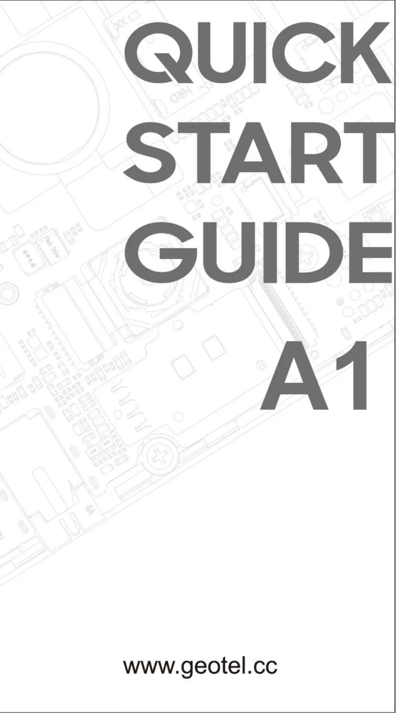 Page 1 de la notice Manuel utilisateur Geotel A1