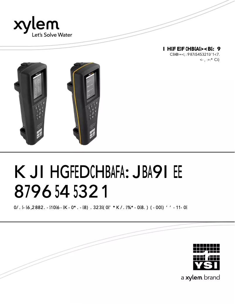 Página 1 del manual Manual de usuario YSI ProDSS