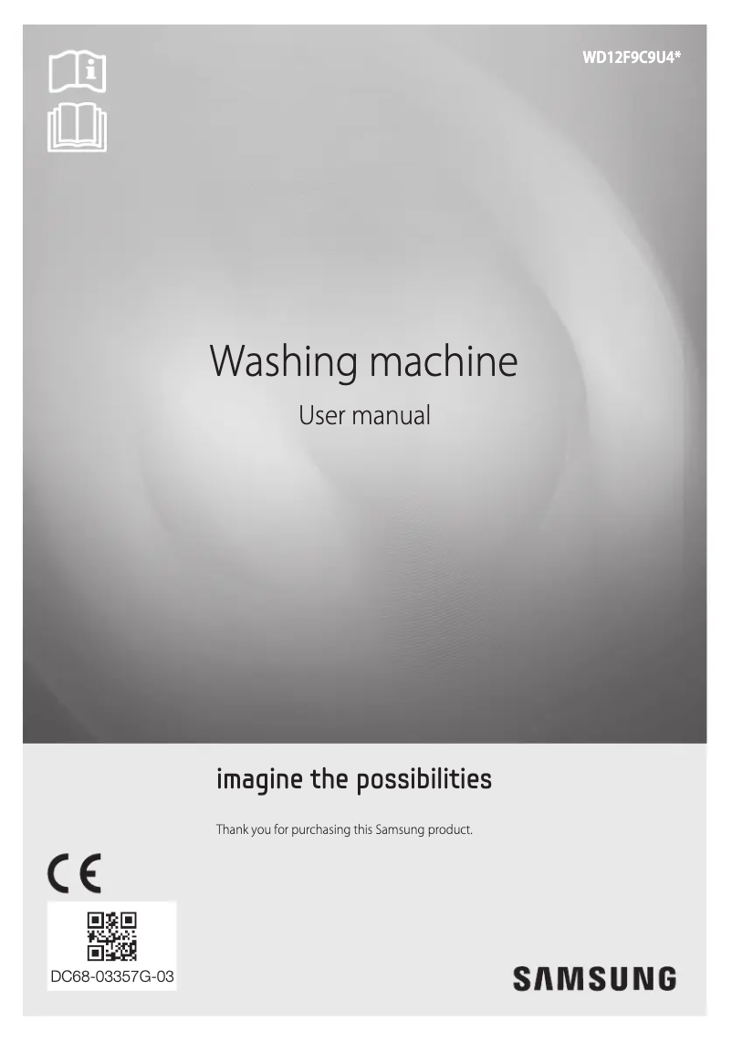 Page n°1 - Manuel utilisateur Samsung WD12F9C9U4X