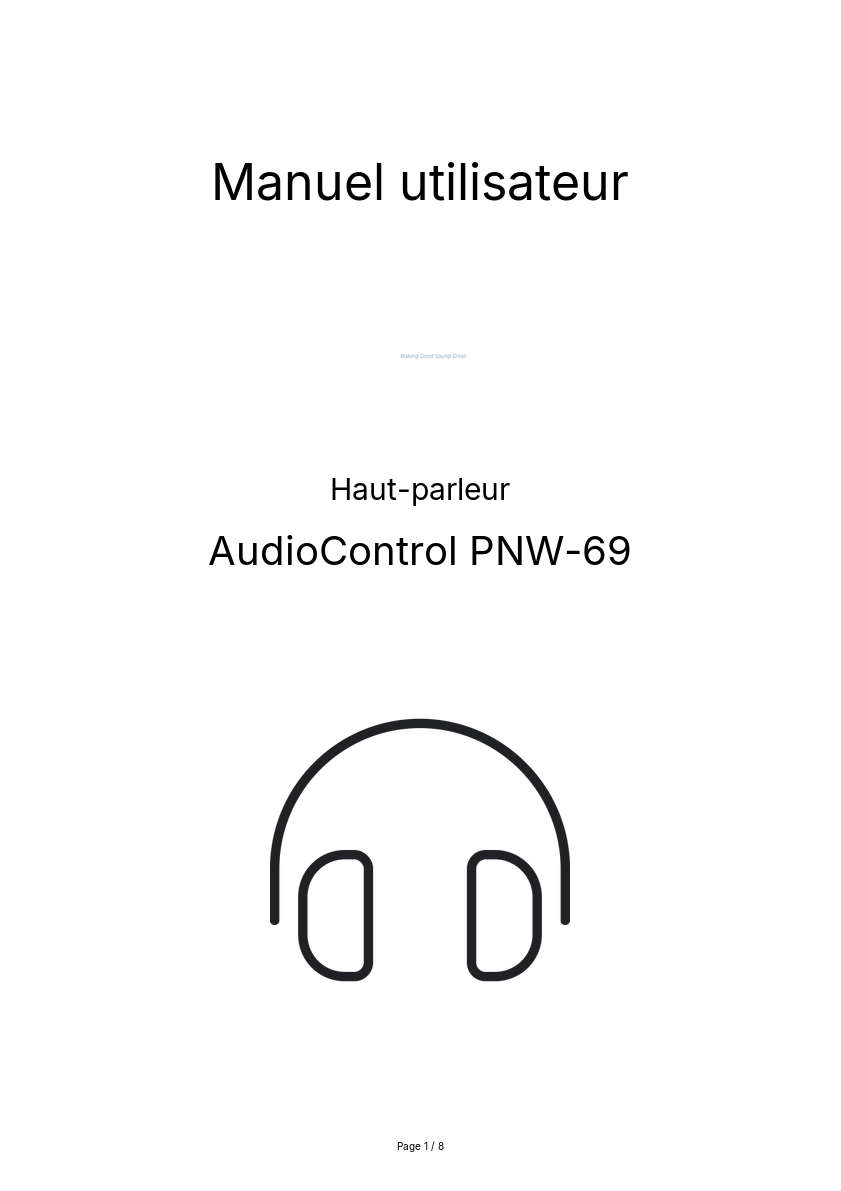 Image de la première page du manuel de l'appareil PNW-69