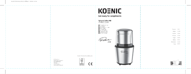 Image de la première page du manuel de l'appareil KCH-TR 201224 M