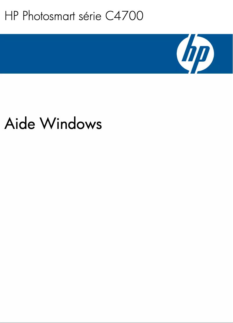 Page 1 de la notice Manuel utilisateur HP Photosmart C4700