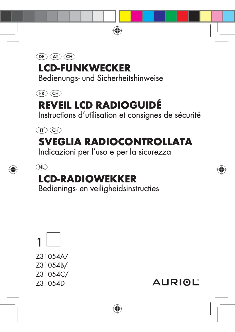 Page 1 de la notice Manuel utilisateur Auriol Z31054A