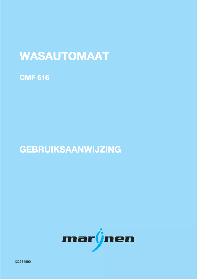 Page n°1 - Manuel utilisateur Marynen CMF 616