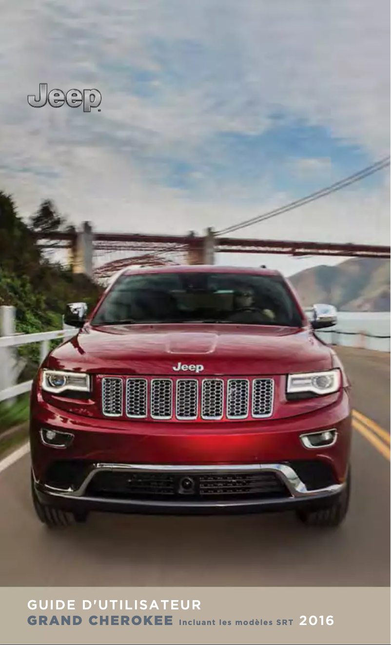 Page 1 de la notice Manuel utilisateur Jeep Grand Cherokee (2016)