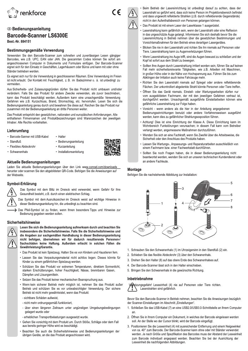Image de la première page du manuel de l'appareil LS6300E