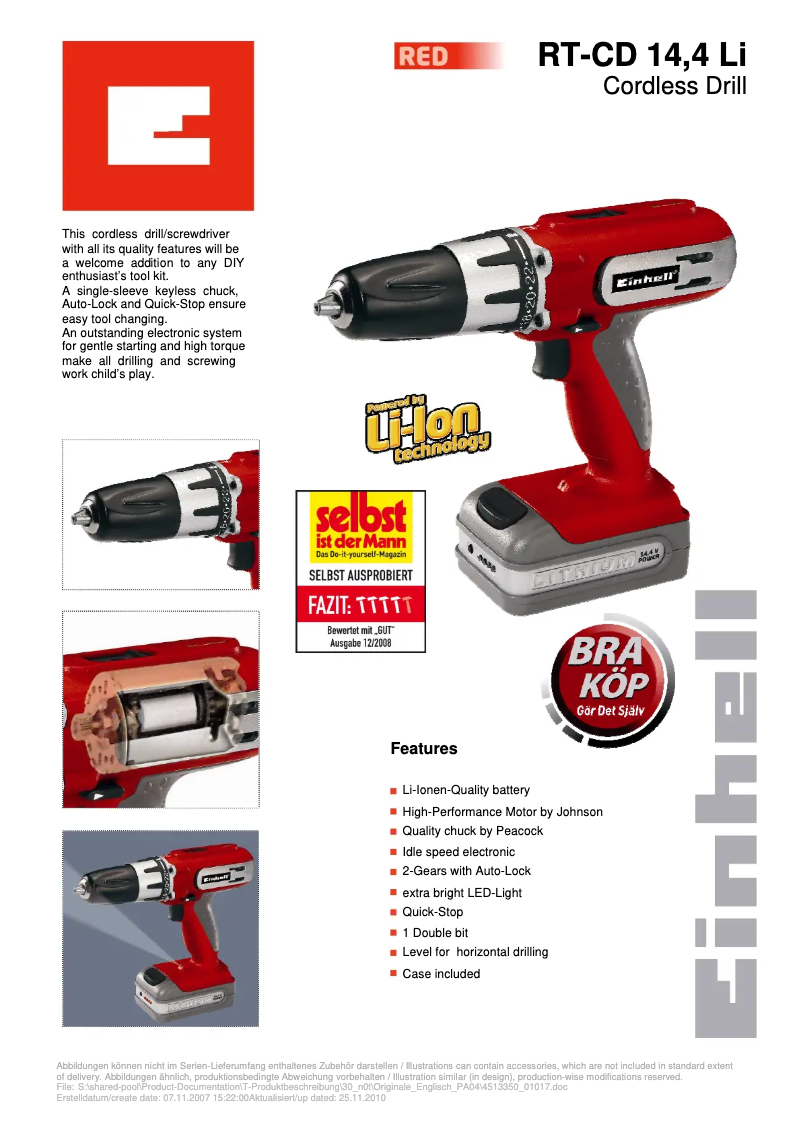 Image de la première page du manuel de l'appareil RT-CD 14,4 Li