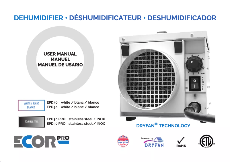 Image de la première page du manuel de l'appareil EPD50