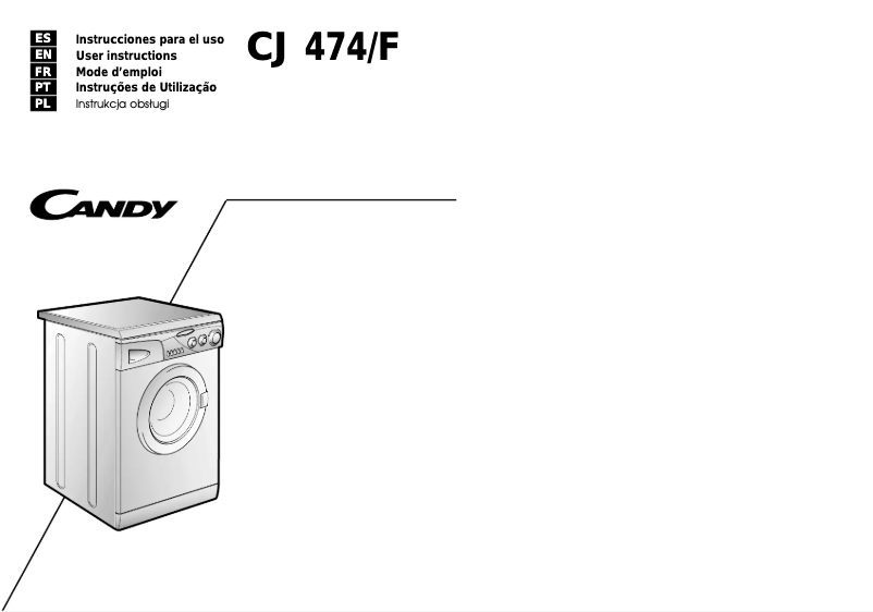 Page n°1 - Manuel utilisateur Candy LB CJ 474/F