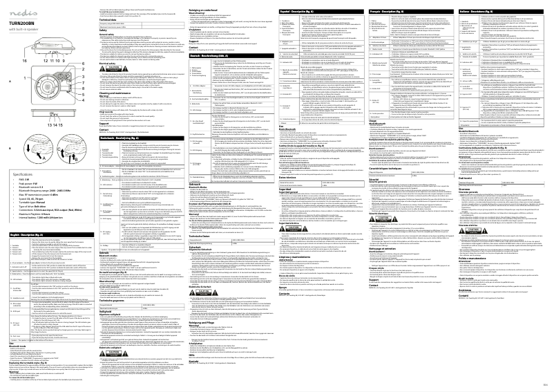 Page n°1 - Manuel utilisateur Nedis TURN200BN