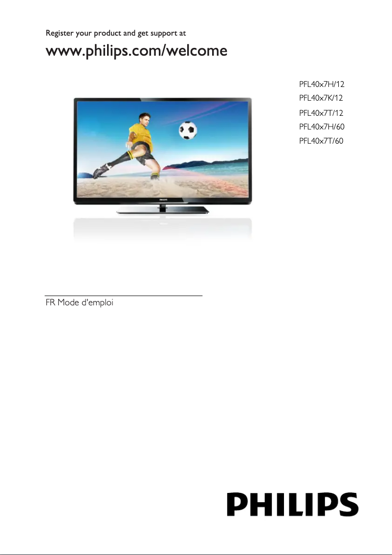 Page 1 de la notice Manuel utilisateur Philips 42PFL4047T
