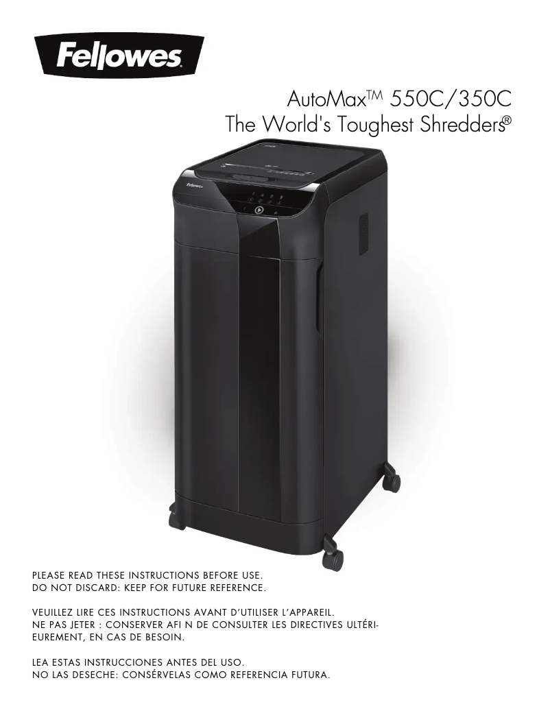 First page image of the manual for AutoMax 550C