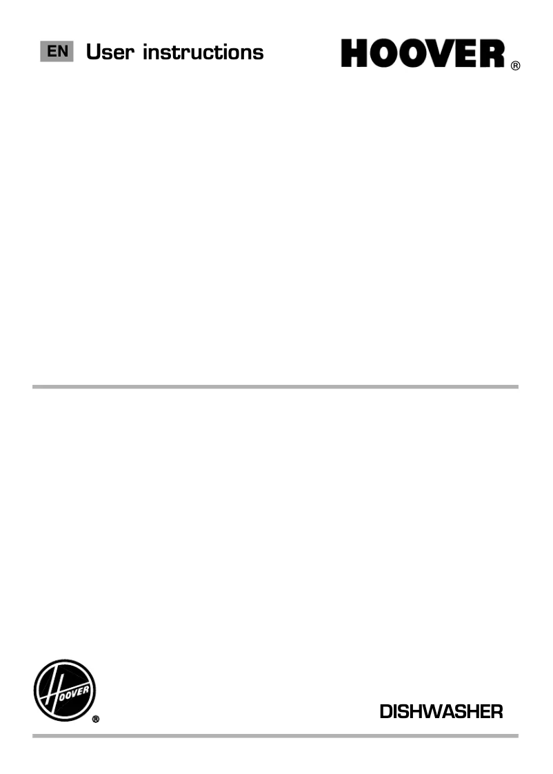 Page 1 de la notice Manuel utilisateur Hoover HDP 1TO64DW3