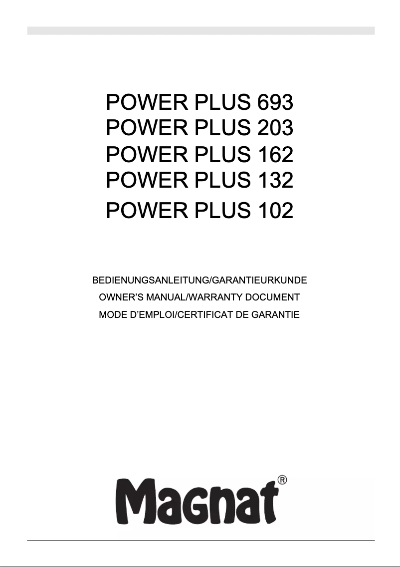Image de la première page du manuel de l'appareil Power Plus 132
