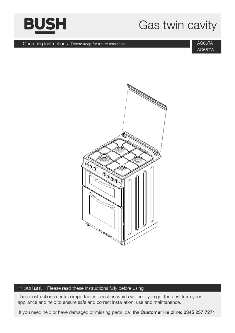 Page n°1 - Manuel utilisateur Bush AG66TA