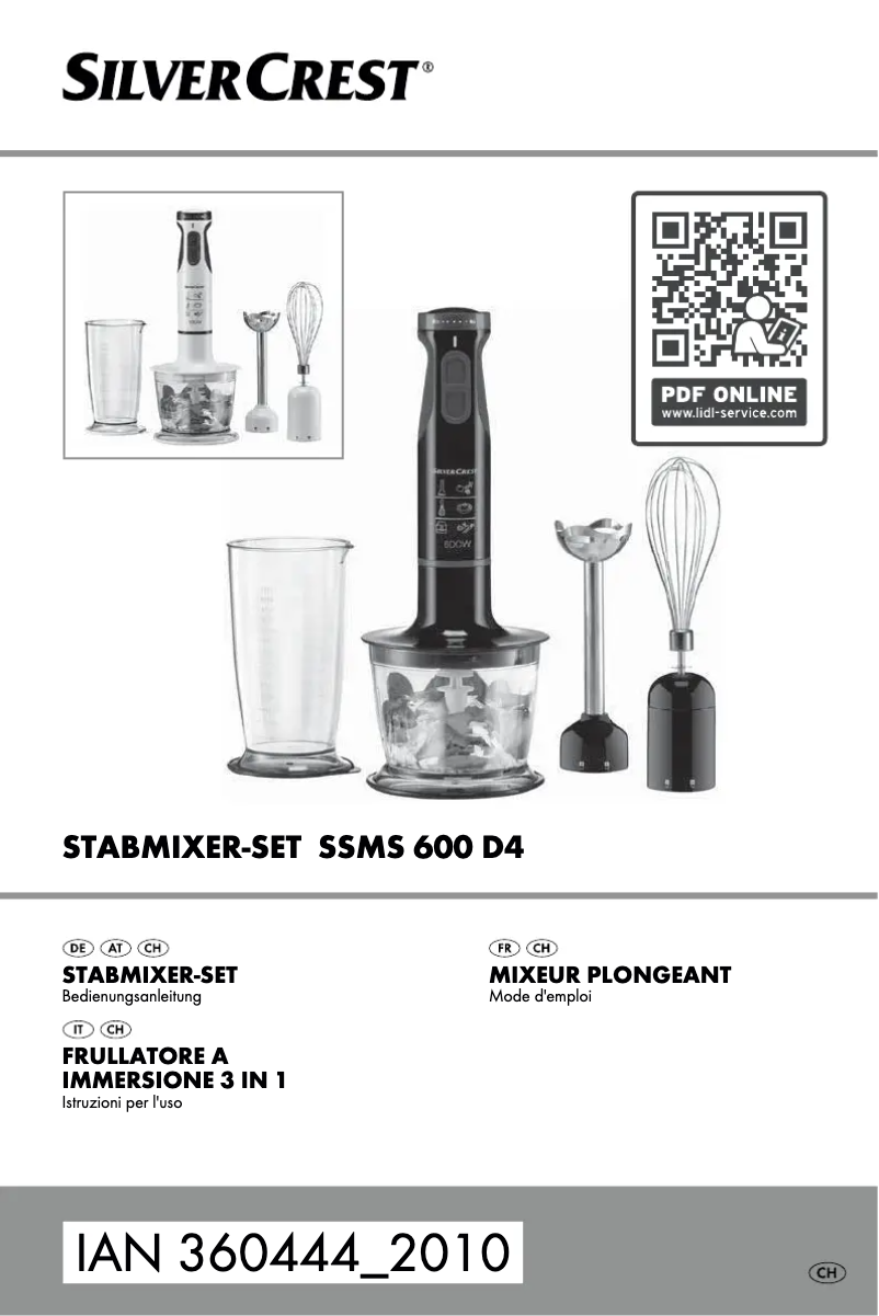 Image de la première page du manuel de l'appareil SSMS 600 E3