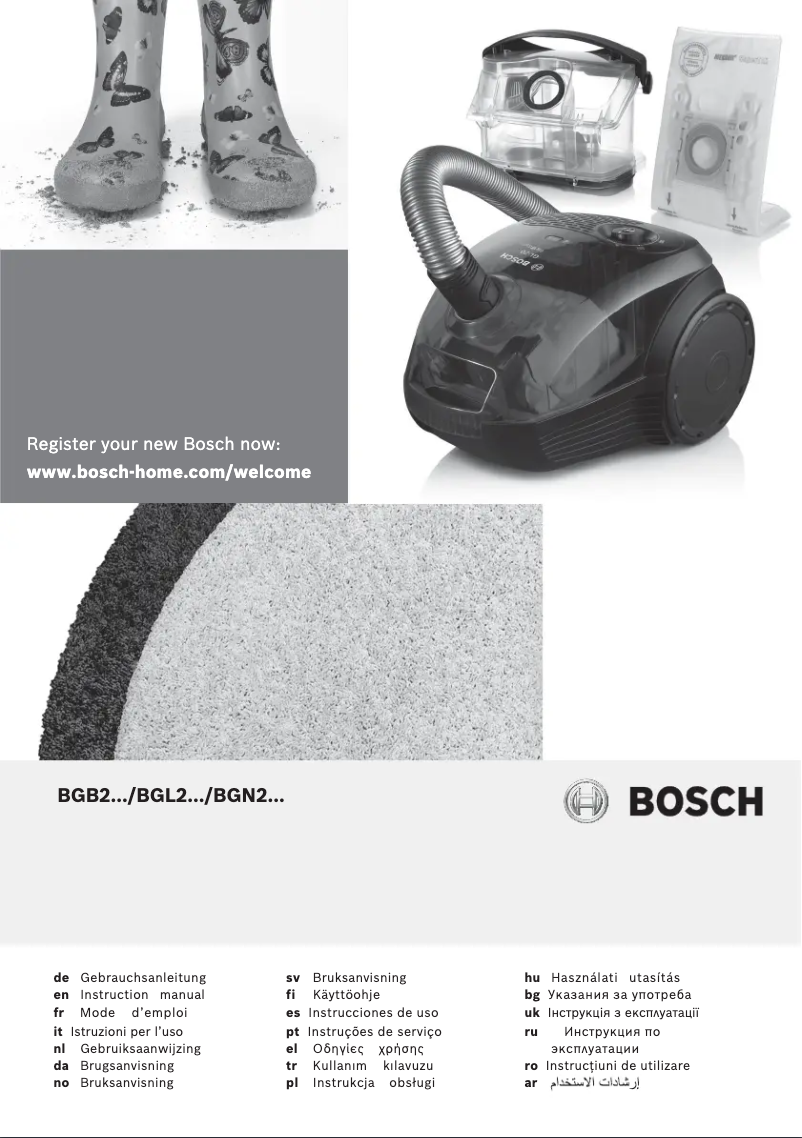 Page 1 de la notice Manuel utilisateur Bosch BGL2UB1108