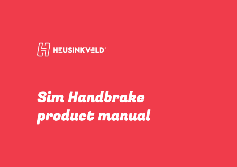 Page n°1 - Manuel utilisateur Heusinkveld Sim Handbrake