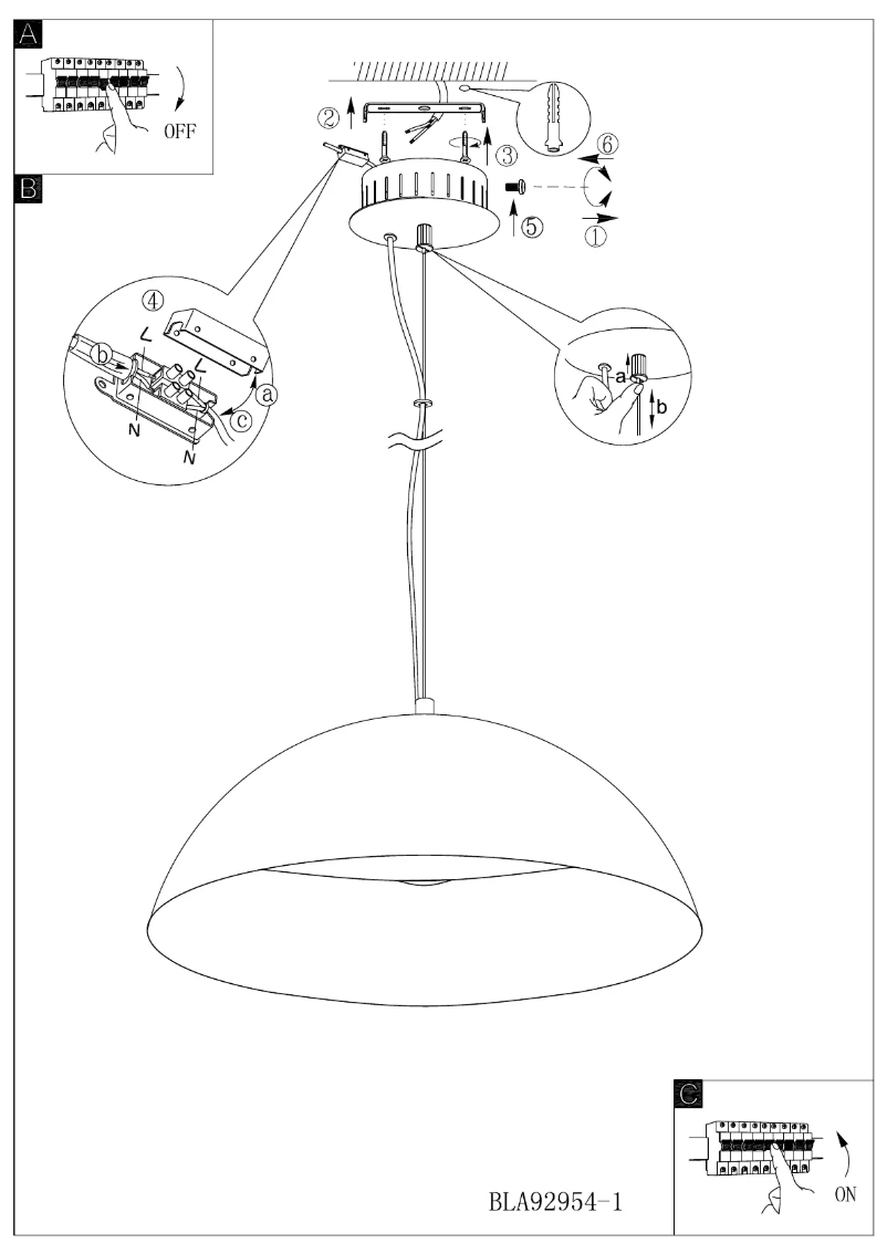 Page n°1 - Manuel utilisateur Eglo Gaetano