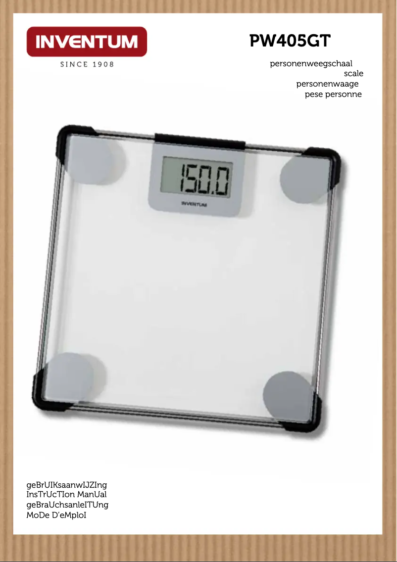 Page n°1 - Manuel utilisateur Inventum PW405GT