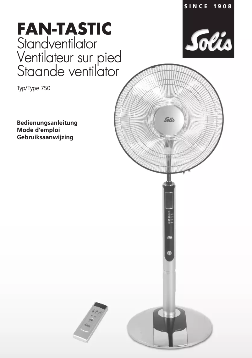 Page 1 de la notice Manuel utilisateur Solis Fan-Tastic 750