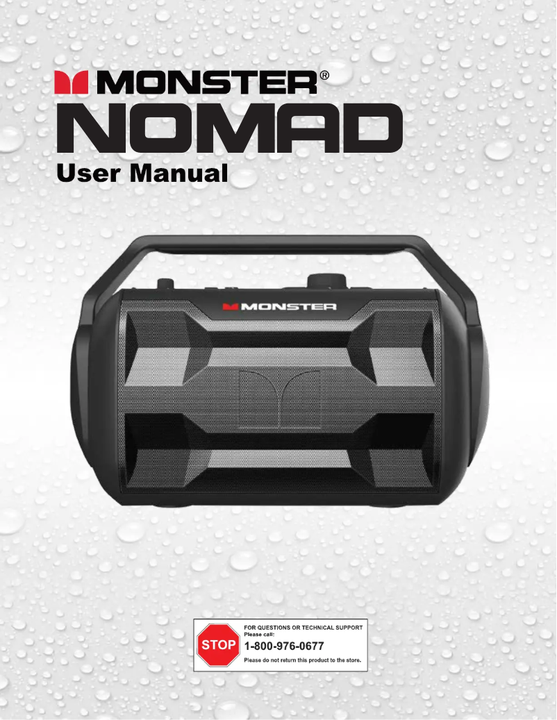 Page 1 de la notice Manuel utilisateur Monster Nomad