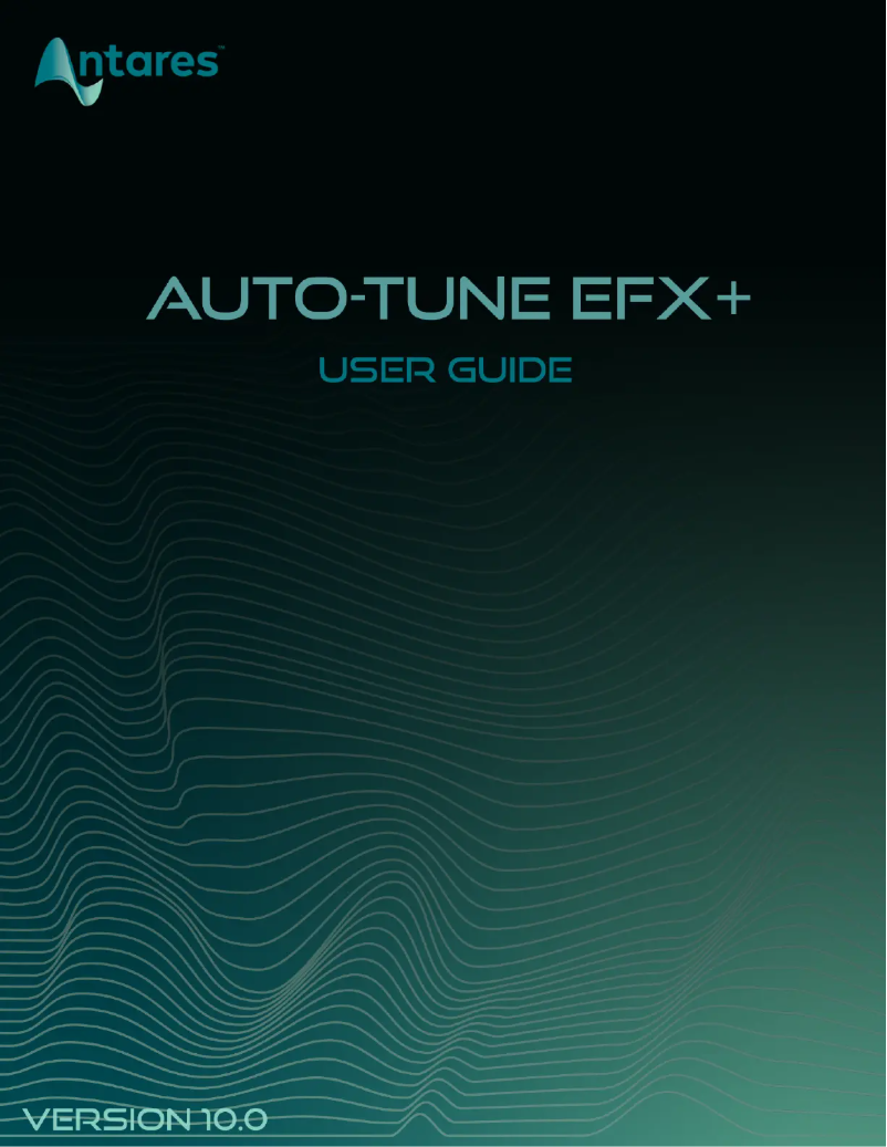 Imagen de la primera página del manual del dispositivo Auto-Tune EFX