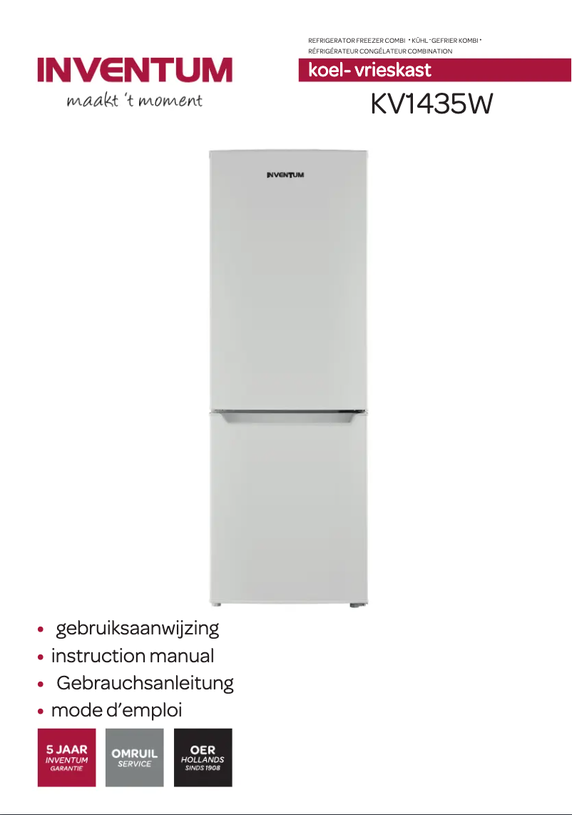 Page n°1 - Manuel utilisateur Inventum KV1435W