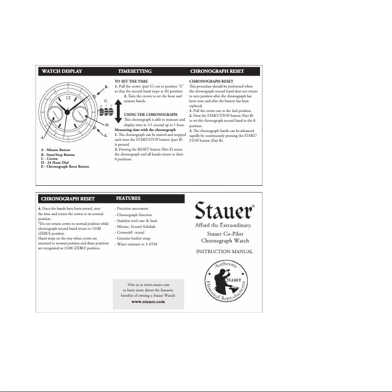 Page n°1 - Manuel utilisateur Stauer 35771