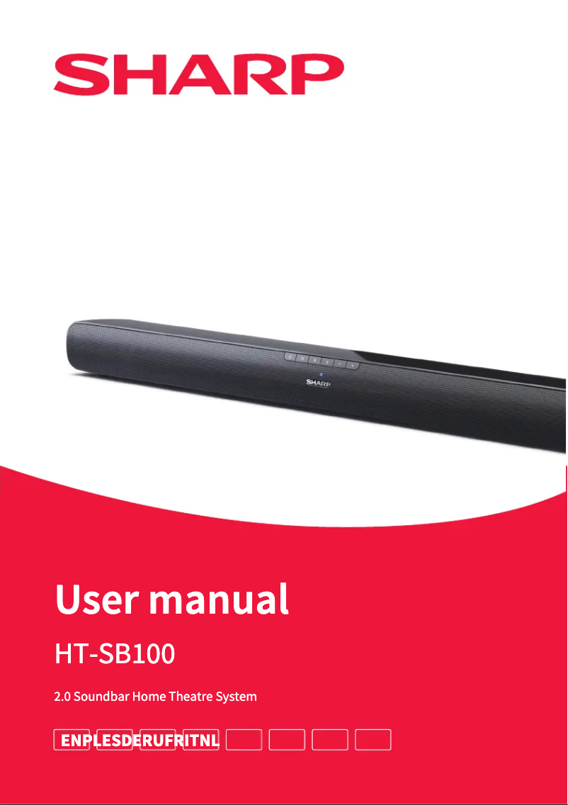 Page 1 de la notice Manuel utilisateur Sharp HT-SB100