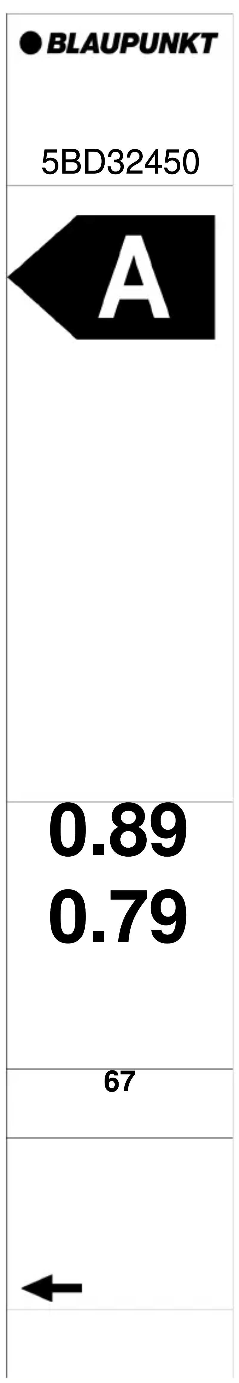 Page n°1 - Label énergétique Blaupunkt 5BD32450