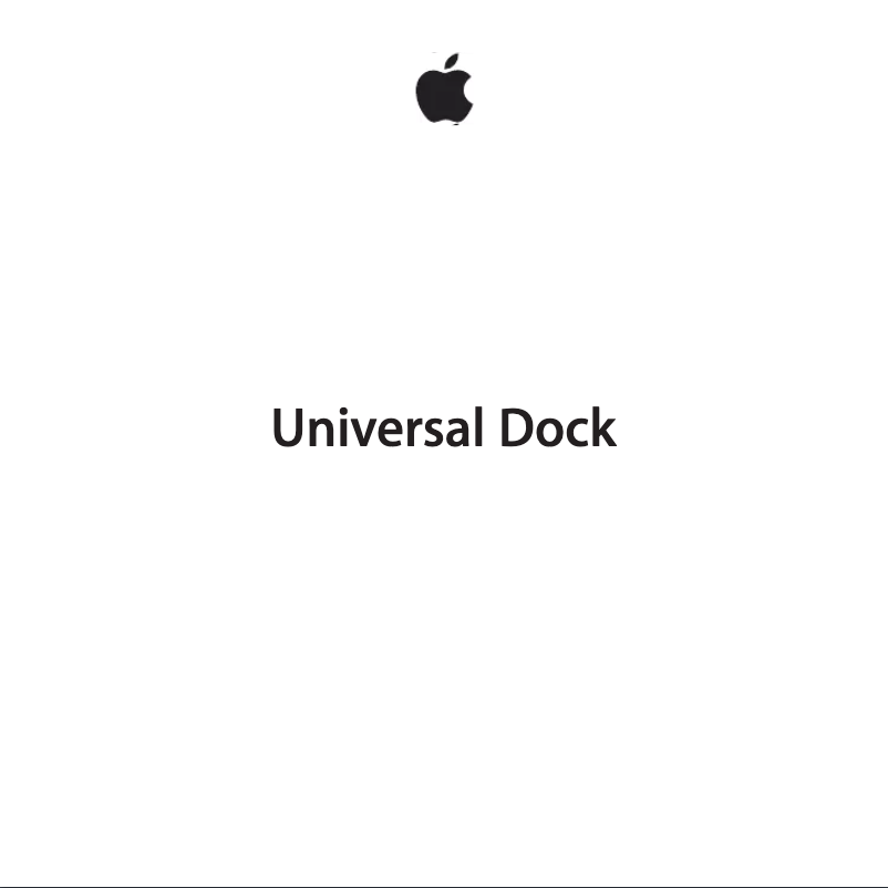 Page 1 de la notice Manuel utilisateur Apple Universal Dock
