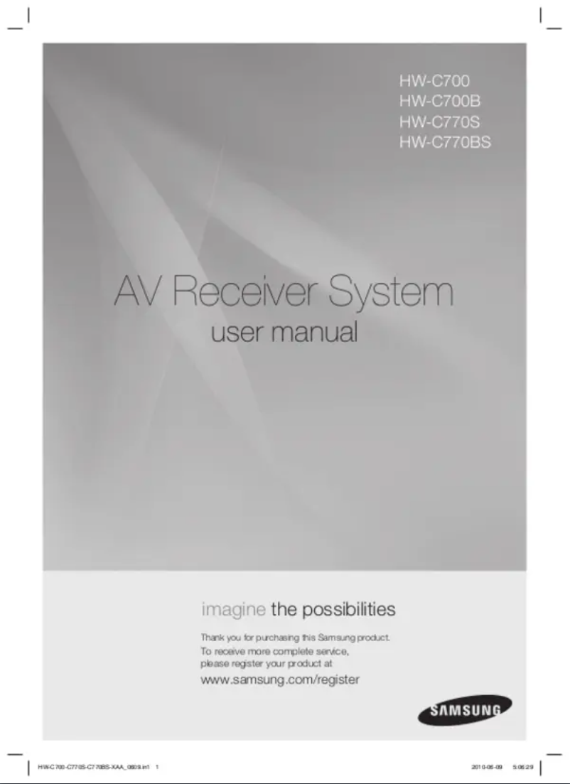 Page n°1 - Manuel utilisateur Samsung HW-C770BS