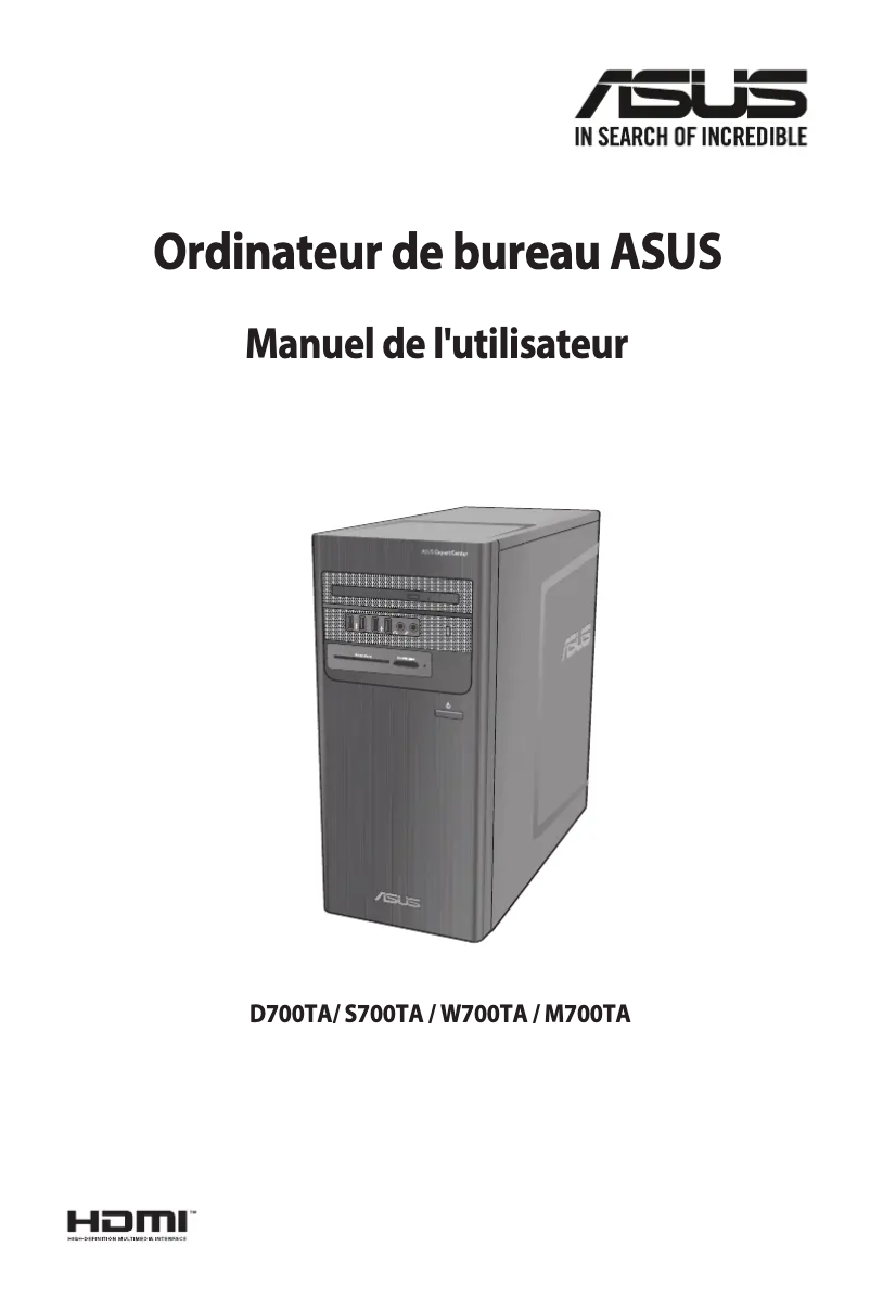 Page n°1 - Manuel utilisateur Asus ExpertCenter M7 Tower M700TA