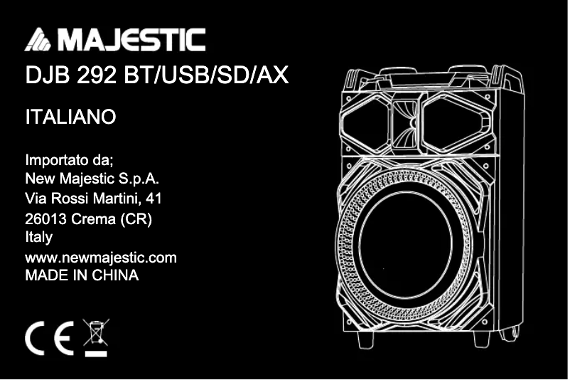 Image de la première page du manuel de l'appareil DJB-292 BT USB SD AX