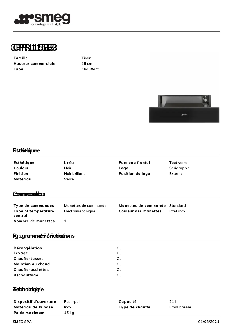 Image de la première page du manuel de l'appareil CPR115B3