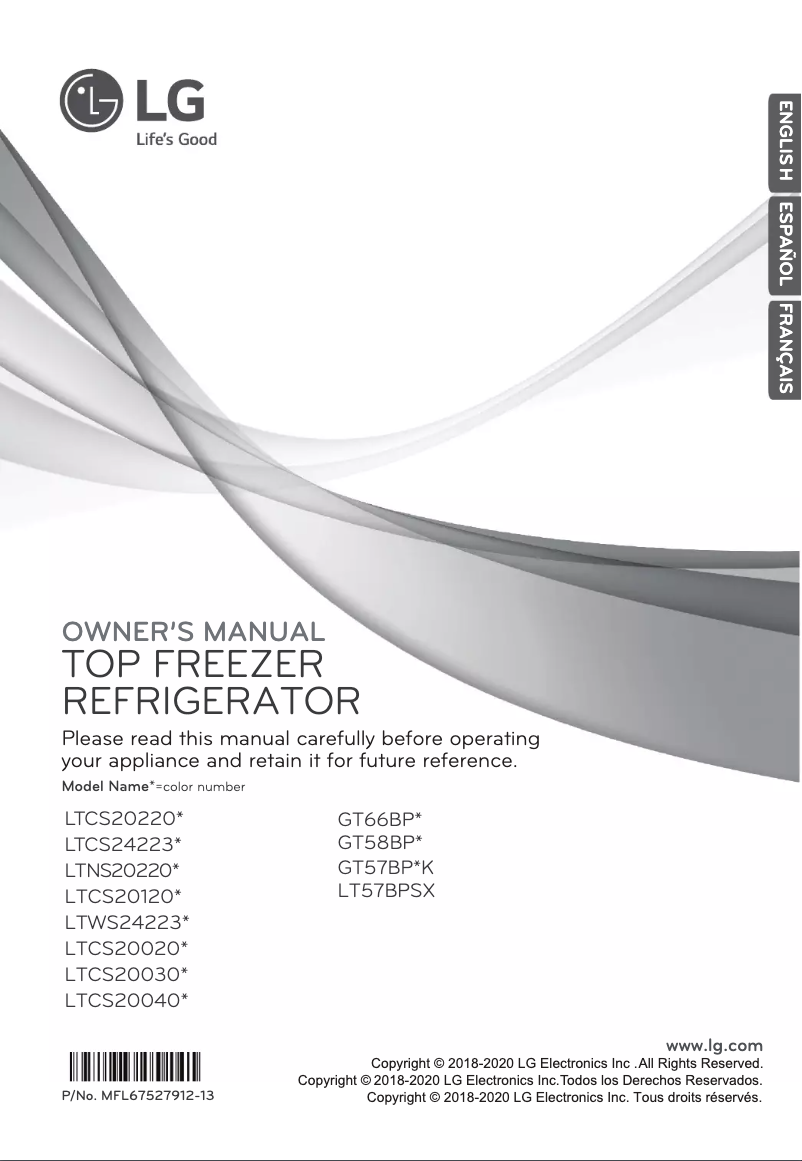 Page n°1 - Manuel utilisateur LG LTCS24223D