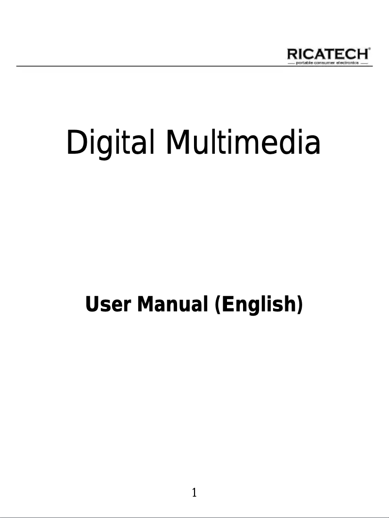 Image de la première page du manuel de l'appareil RC3300